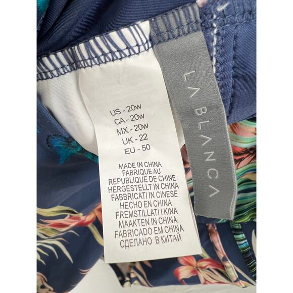 NWT La Blanca Tropical Rain One Piece size 20W - Picture 6 of 7